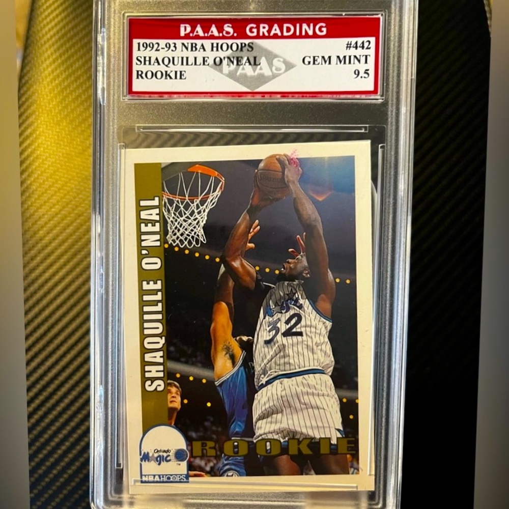 Shaquille O’Neal 1992-93 NBA Hoops Orlando Magic GOLD Draft Rookie Card #442
